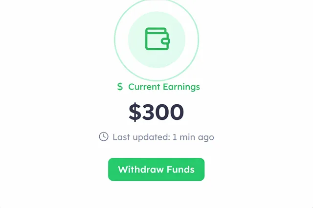 Airceleo app: current earnings