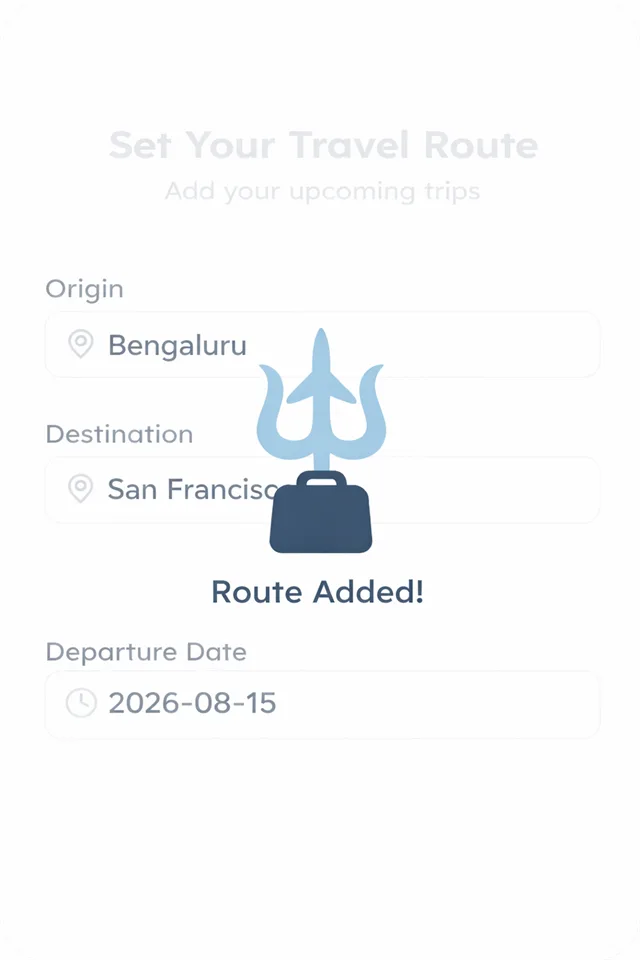 Airceleo app: travel route added