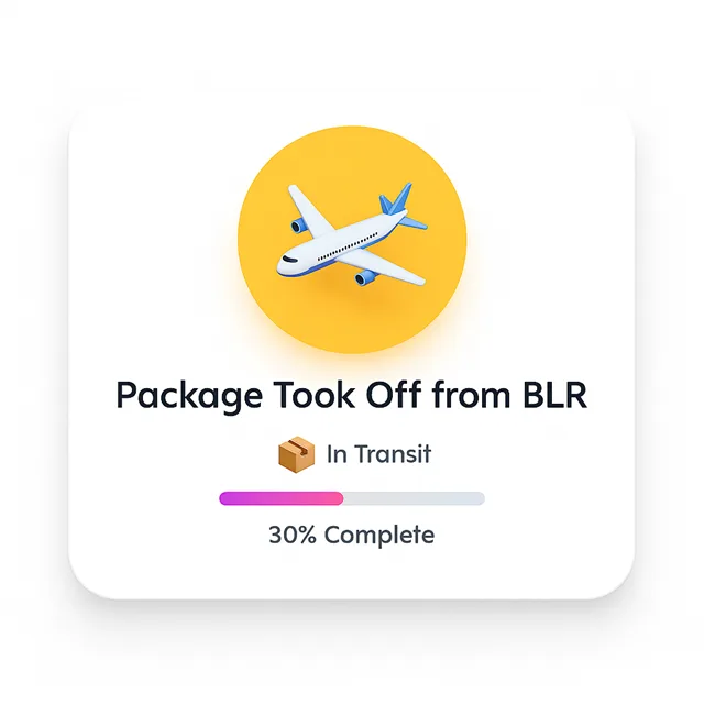 Airceleo app: package in transit